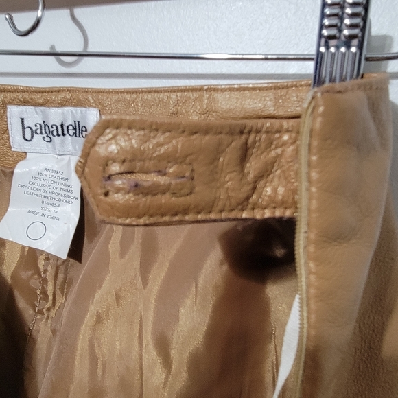 Bagatelle 100% Chestnut Brown Leather pants Size14 - Picture 12 of 12